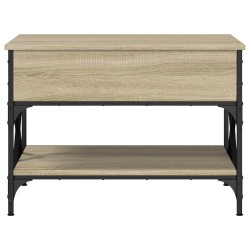 Table basse chêne sonoma 70x50x50 cm bois d'ingénierie et métal 634324634324