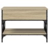 Table basse chêne sonoma 70x50x50 cm bois d'ingénierie et métal 634324634324