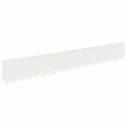 Bordure de Pelouse 20 pcs 103 x 15 cm Acier Blanc 634325634325
