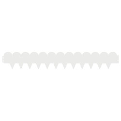 Bordure de Pelouse 20 pcs 103 x 15 cm Acier Blanc 634326634326