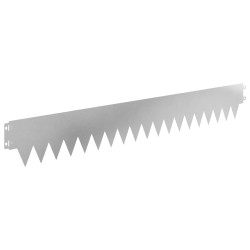 Bordure de Pelouse 20 pcs 103 x 15 cm métal Argenté 634328634328