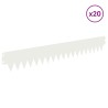 Bordure de Pelouse 20 pcs 103 x 15 cm métal Blanc 634330634330