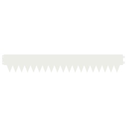 Bordure de Pelouse 20 pcs 103 x 15 cm métal Blanc 634330634330