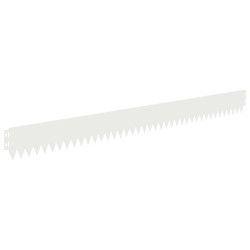 Bordure de Pelouse 20 pcs 103 x 10 cm Acier Blanc 634334634334