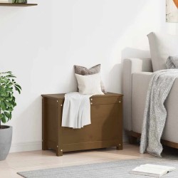 Boîte de rangement Marron miel 60x32x45,5 cm Bois massif de pin 634335634335