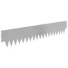 Bordure de Pelouse 20 pcs 103 x 20 cm métal Argenté 634339634339