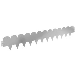 Bordure de Pelouse 20 pcs 103 x 15 cm Acier Argenté 634340634340
