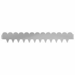 Bordure de Pelouse 20 pcs 103 x 15 cm Acier Argenté 634340634340