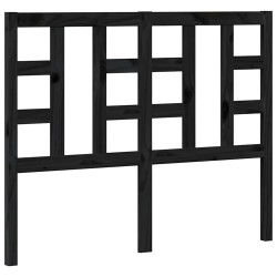 Tête de lit Noir 126x4x100 cm Bois massif de pin 634372634372