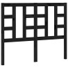 Tête de lit Noir 126x4x100 cm Bois massif de pin 634372634372