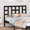 Tête de lit Noir 126x4x100 cm Bois massif de pin 634372634372