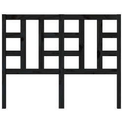 Tête de lit Noir 126x4x100 cm Bois massif de pin 634372634372