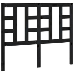 Tête de lit Noir 126x4x100 cm Bois massif de pin 634372634372