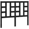 Tête de lit Noir 126x4x100 cm Bois massif de pin 634372634372