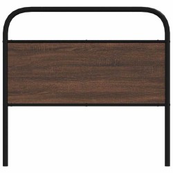 Tête de lit de remplacement chêne marron 90 cm acier et bois d'ingénierie 634376634376