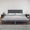 Tête de lit murale Gris 204x3x60 cm Bois massif de pin 634378634378