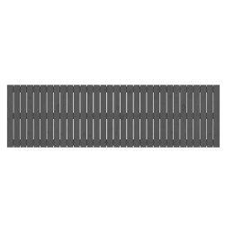 Tête de lit murale Gris 204x3x60 cm Bois massif de pin 634378634378