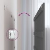 Tête de lit murale Gris 204x3x60 cm Bois massif de pin 634378634378