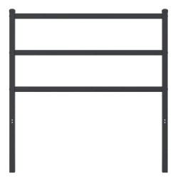 Tête de lit de remplacement métal noir 90 cm 634380634380