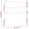 Tête de lit de remplacement métal noir 90 cm 634380634380