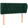 Tête de lit avec oreilles Vert foncé 103x23x78/88 cm Velours 634381634381