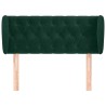 Tête de lit avec oreilles Vert foncé 103x23x78/88 cm Velours 634381634381