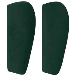 Tête de lit avec oreilles Vert foncé 103x23x78/88 cm Velours 634381634381