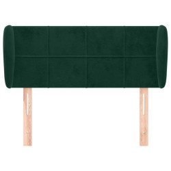 Tête de lit avec oreilles Vert foncé 103x23x78/88 cm Velours 634382634382