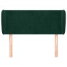 Tête de lit avec oreilles Vert foncé 103x23x78/88 cm Velours 634382634382
