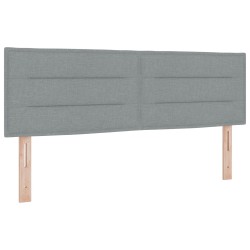 Tête de lit LED avec bandes LED Gris clair 144 cm tissu 634383634383