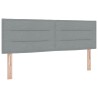 Tête de lit LED avec bandes LED Gris clair 144 cm tissu 634383634383