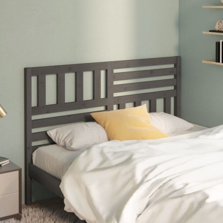 Tête de lit Gris 156x4x100 cm Bois massif de pin 634384634384