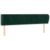 Tête de lit avec oreilles Vert foncé 163x23x78/88 cm Velours 634385634385