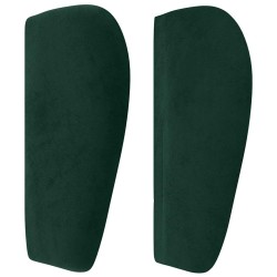 Tête de lit avec oreilles Vert foncé 163x23x78/88 cm Velours 634385634385