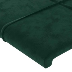 Tête de lit avec oreilles Vert foncé 163x23x78/88 cm Velours 634385634385