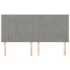 Tête de lit Gris clair 200x5x118/128 cm Velours 634388634388