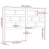 Tête de lit Marron miel 126x4x100 cm Bois massif de pin 634389634389