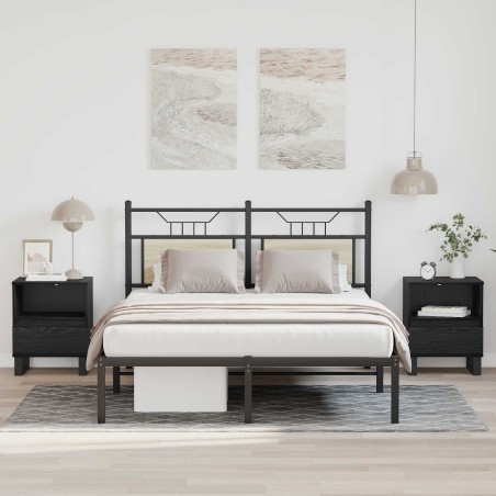 Armoire de lit Chêne noir 40 x 35 x 50 cm Bois d'ingénierie 634392634392