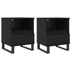 Armoire de lit Chêne noir 40 x 35 x 50 cm Bois d'ingénierie 634392634392