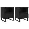 Armoire de lit Chêne noir 40 x 35 x 50 cm Bois d'ingénierie 634392634392