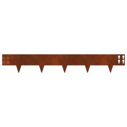 Bordure de Pelouse 30 pcs 100 x 15 cm Acier Rouillé 634395634395