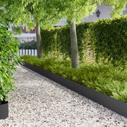 Bordure de Pelouse 30 pcs 100 x 25 cm Acier Noir 634397634397