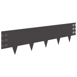 Bordure de Pelouse 30 pcs 100 x 25 cm Acier Noir 634397634397