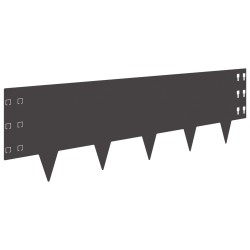 Bordure de Pelouse 30 pcs 100 x 30 cm Acier Noir 634398634398