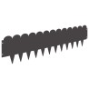 Bordure de Pelouse 30 pcs 103 x 25 cm Acier Noir 634399634399