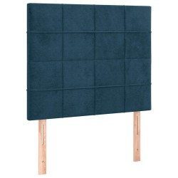 Tête de lit Bleu foncé 100x5x118/128 cm Velours 634403634403
