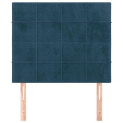 Tête de lit Bleu foncé 100x5x118/128 cm Velours 634403634403