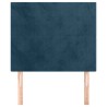 Tête de lit Bleu foncé 90x5x118/128 cm Velours 634405634405