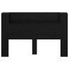 Tête de lit de rangement avec LED Chêne noir Bois d'ingénierie 634410634410