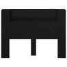 Tête de lit de rangement avec LED Chêne noir Bois d'ingénierie 634411634411